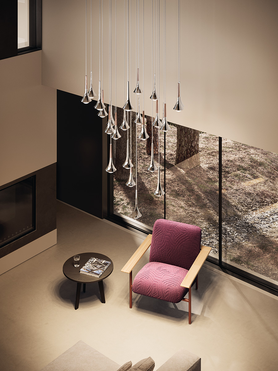 Lodes exclusieve videlamp Rain pendels