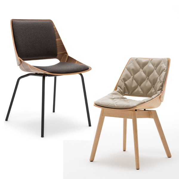 Rolf Benz 650 eetkamerstoelen-stof-leer