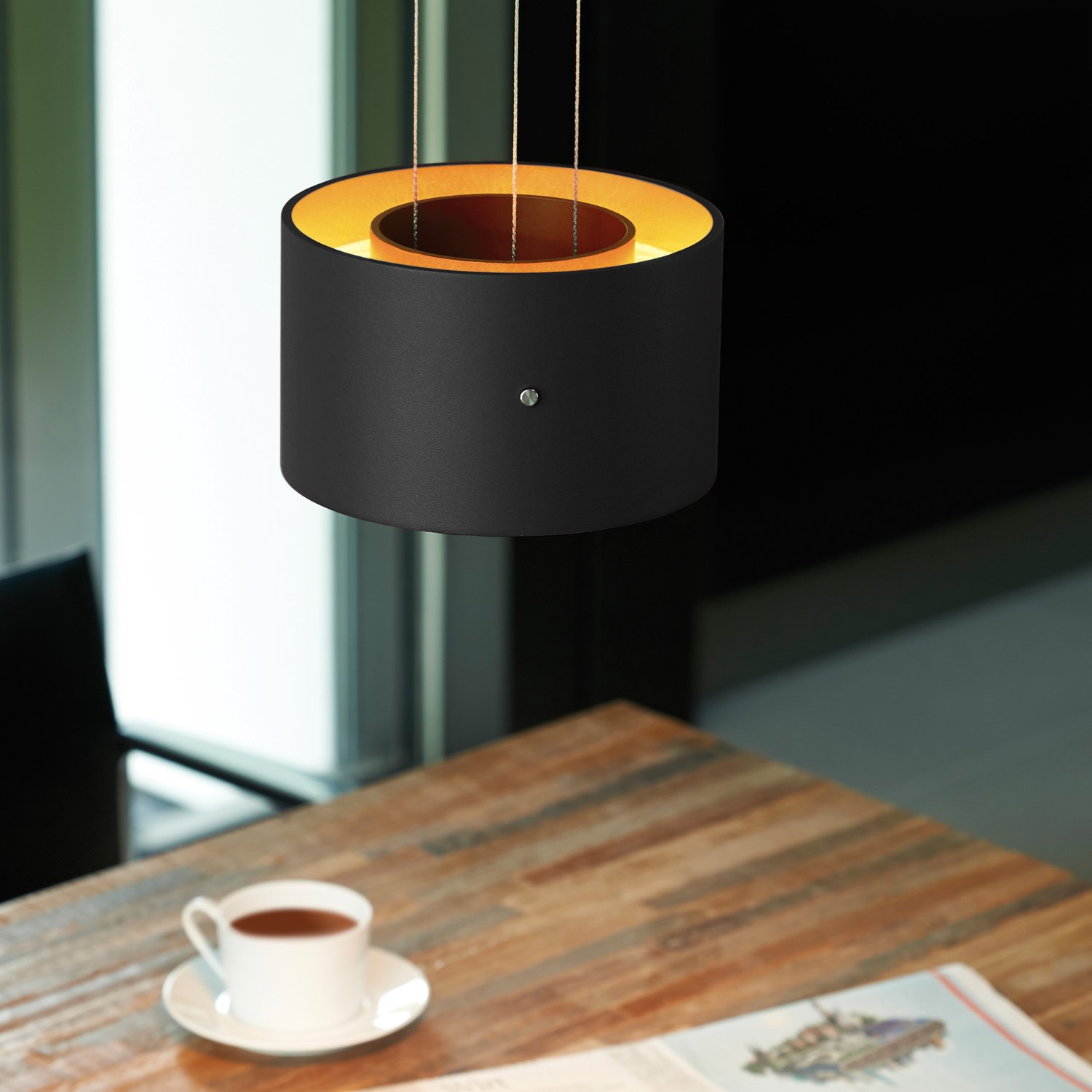 Oligo Trofeo hanglamp zwart met goud