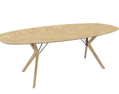 Mobitec Eclipse ovale eettafel