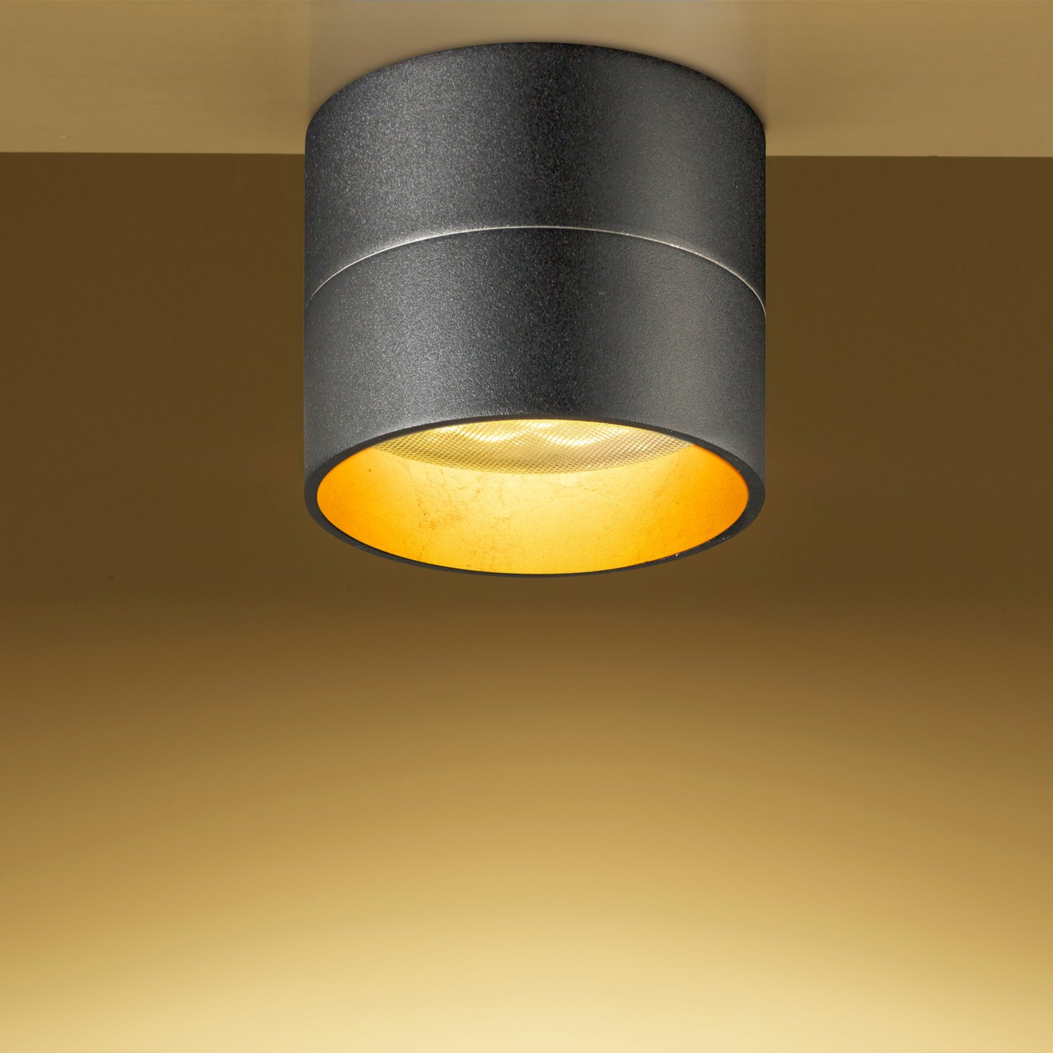 Oligo Tudor LED plafondlamp zwart goud