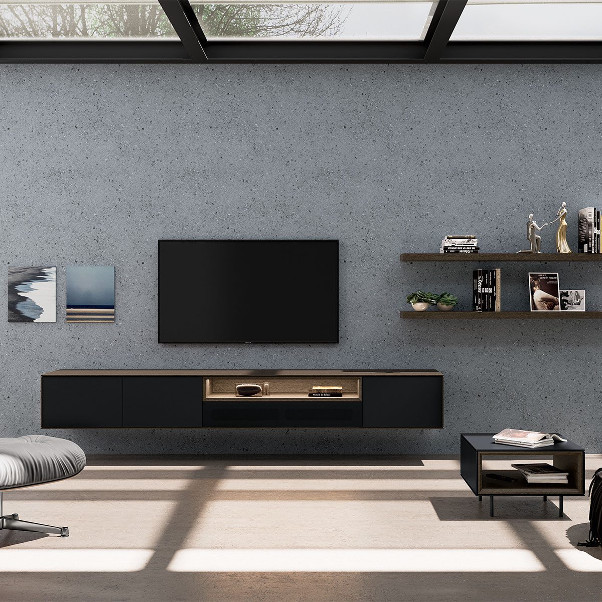 Saunaco Nyro tv dressoir hangend