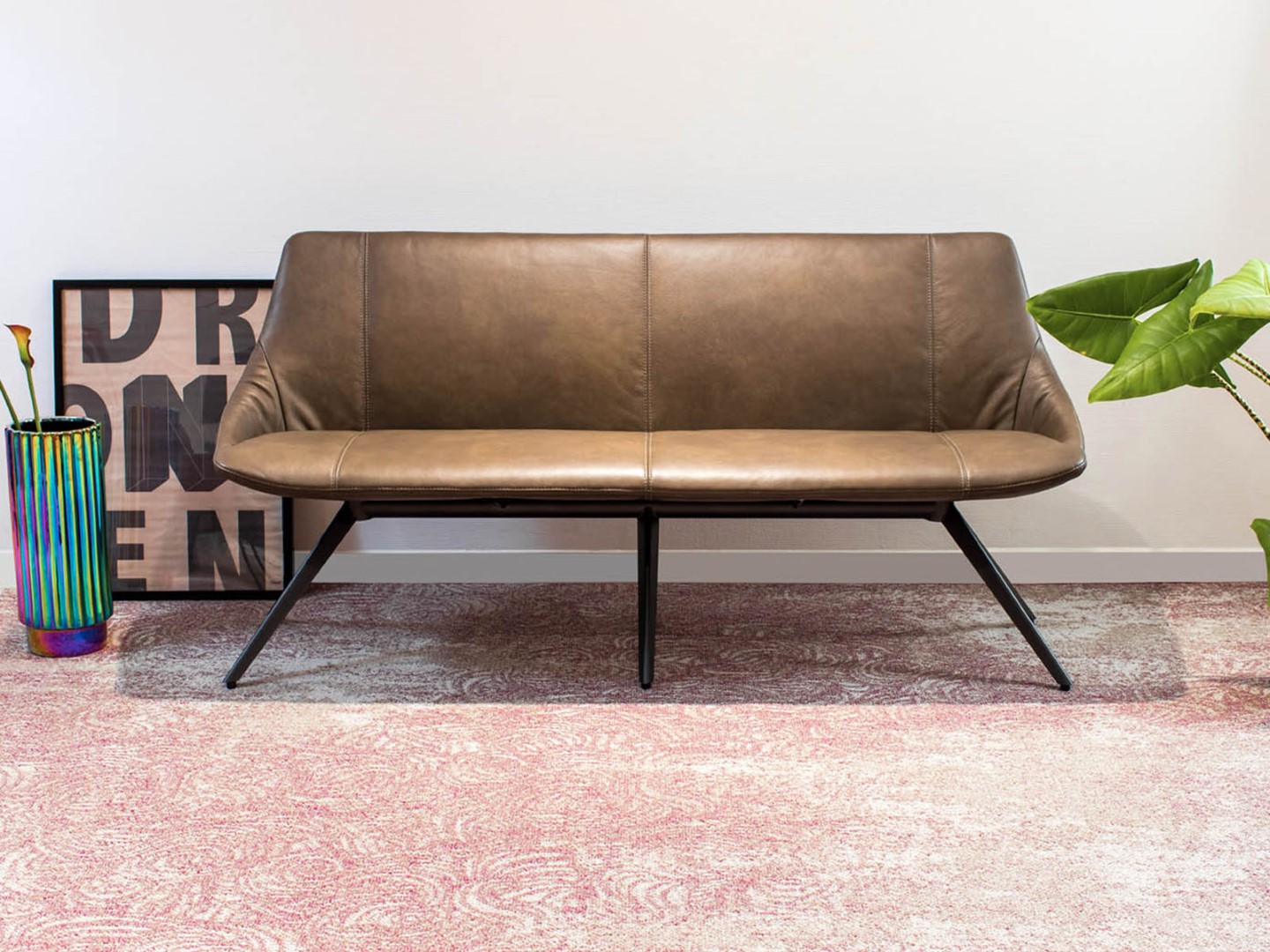 Bert Plantagie Maple eetkamerbank bruin