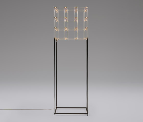 Quasar Cosmos Square vloerlamp Nickel