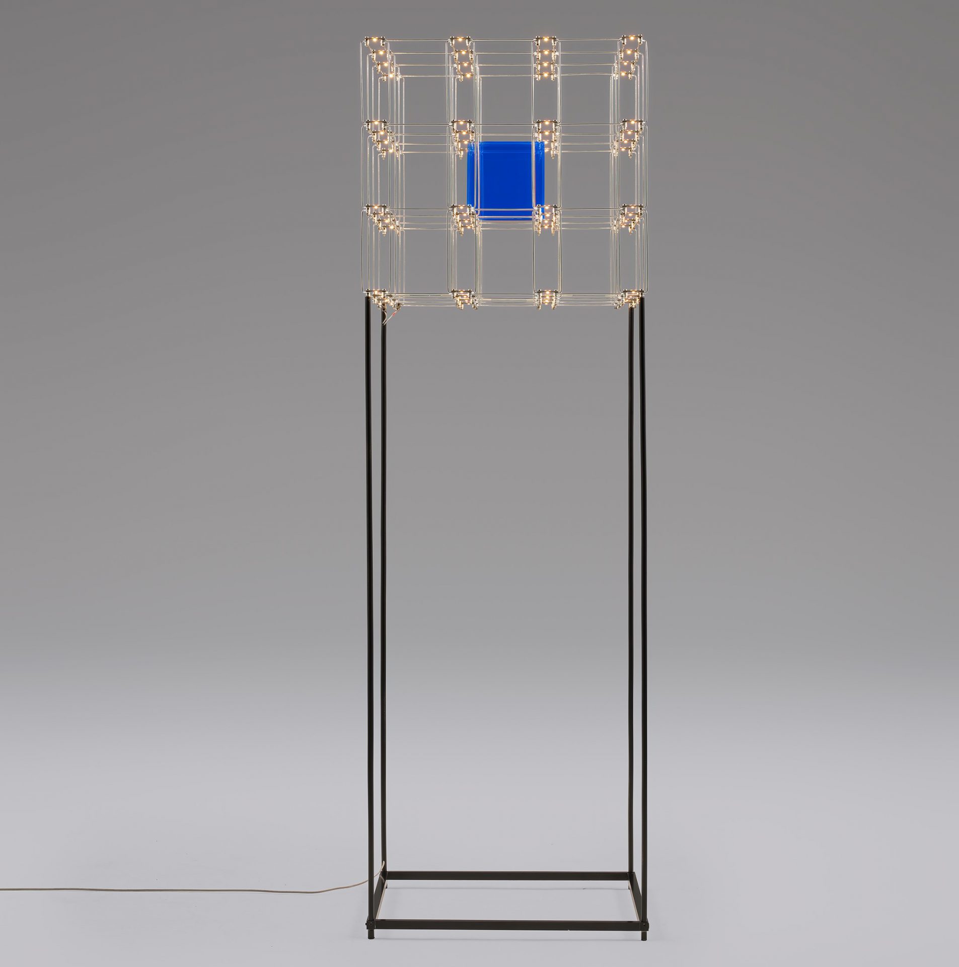 Quasar Cosmos Square vloerlamp blauw kubus
