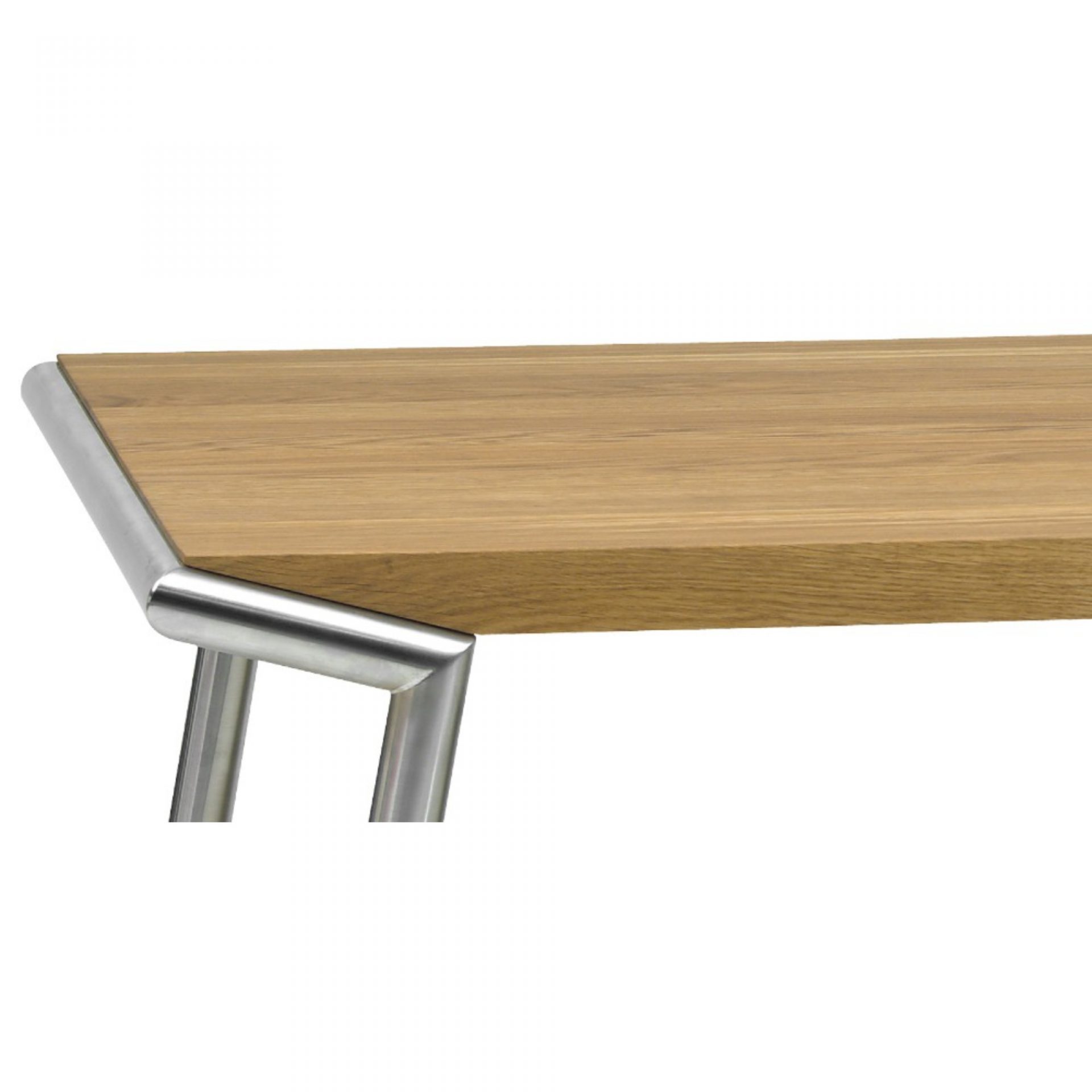 Harvink de Zotte eettafel eiken met chroom onderstel