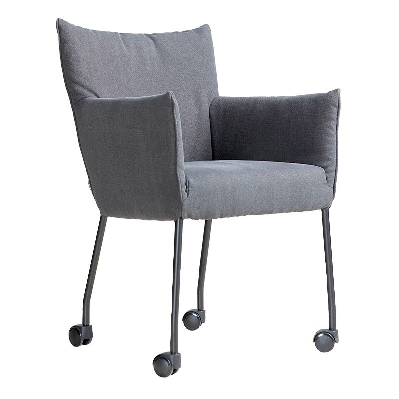 Label van den Berg Mali eetkamerfauteuil met wiel