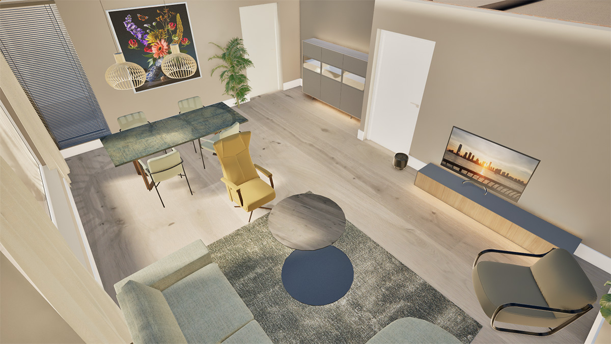 Woonkamer inrichten met 3D tekenen | Hoogebeen Interieur