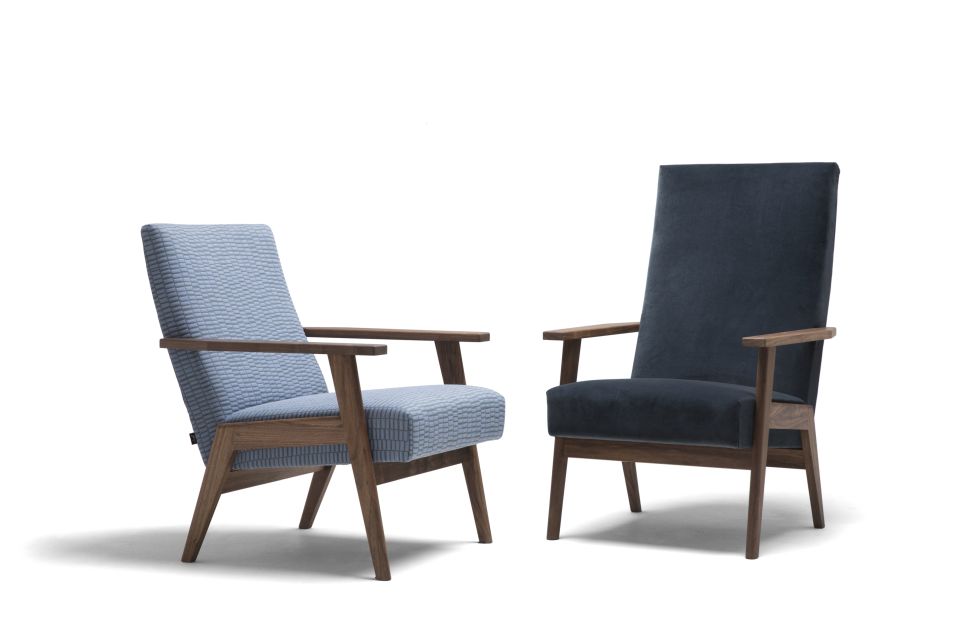 Havee Cloak 1963 fauteuil hoge en lage rug