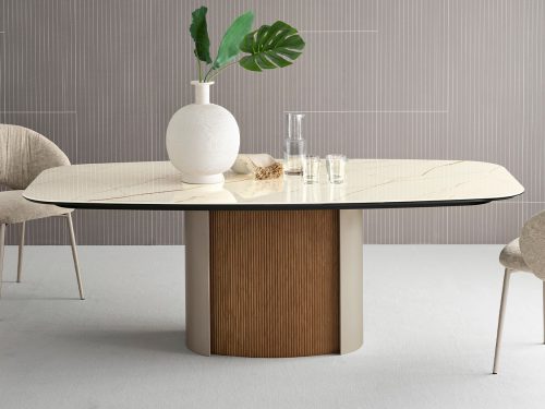 Calligaris Yoroi eettafel Deens ovaal keramiek