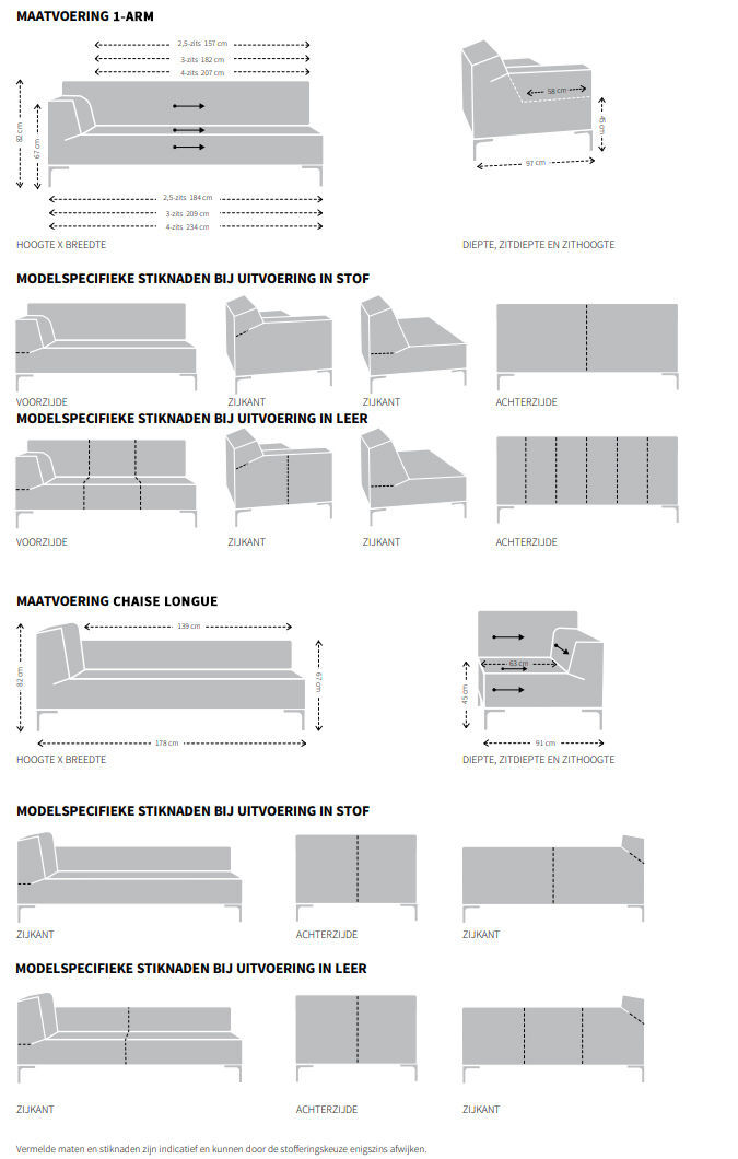 Design On Stock Bloq hoekbank chaise lonque maatvoering