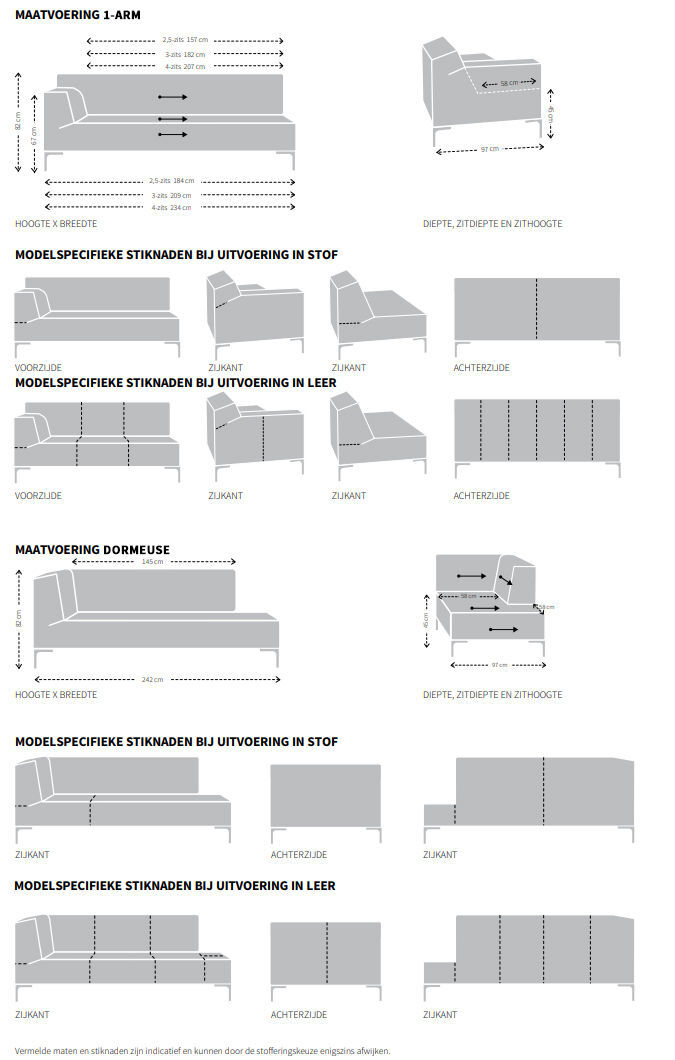 Design On Stock Bloq hoekbank dormeuse maatvoering