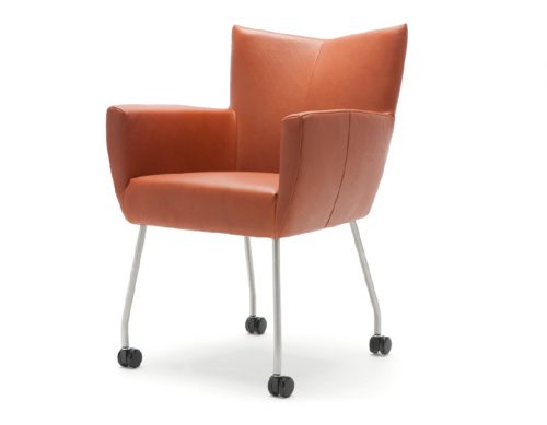 Design On Stock Moka eetkamerfauteuil met wiel