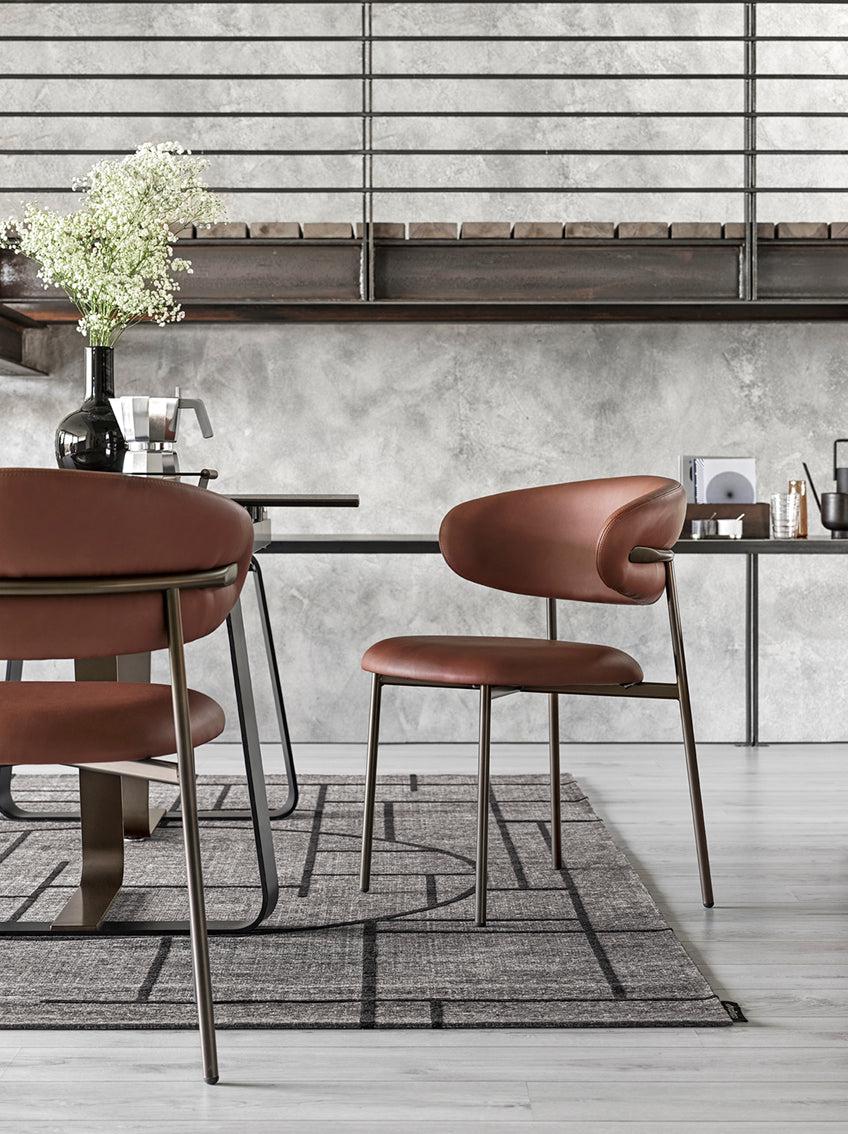 Oleandro eetkamerstoelen CS2031 met metalen frame