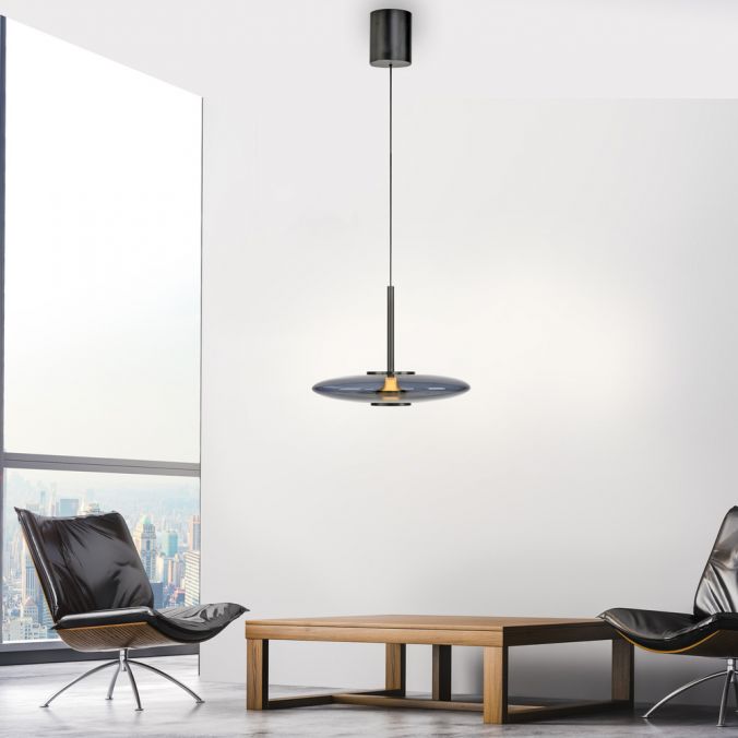 Paul Neuhaus PURE E-Vitrum hanglamp woonkamer