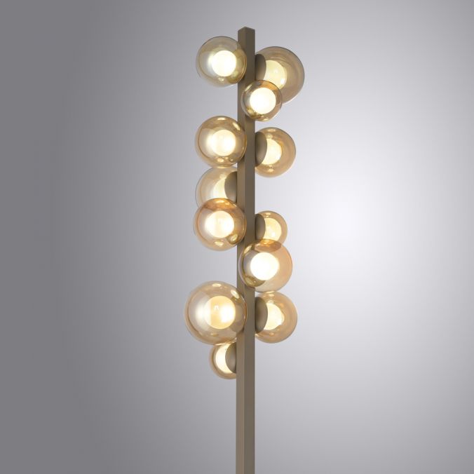 Paul Neuhaus PURE vloerlamp Popup brons Glasbollen
