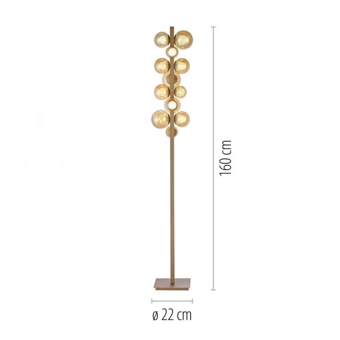 Paul Neuhaus PURE vloerlamp Popup brons afmetingen