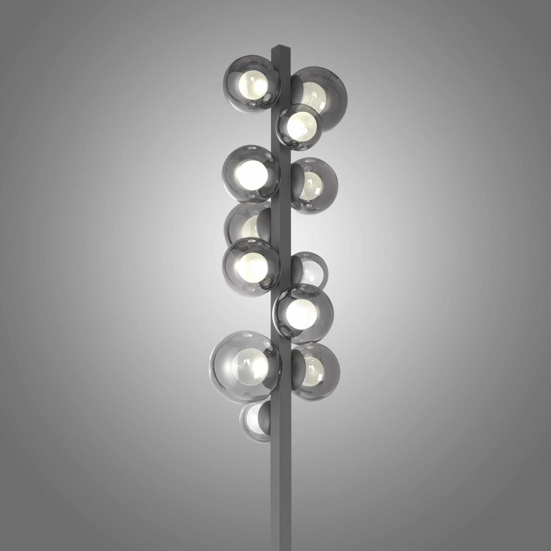 Paul Neuhaus PURE vloerlamp Popup grau bollen