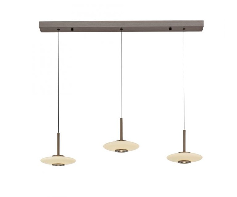 Paul Neuhaus PURE Vitrum 3-delige hanglamp brons Paul Neuhaus PURE Vitrum 3-delige hanglamp brons