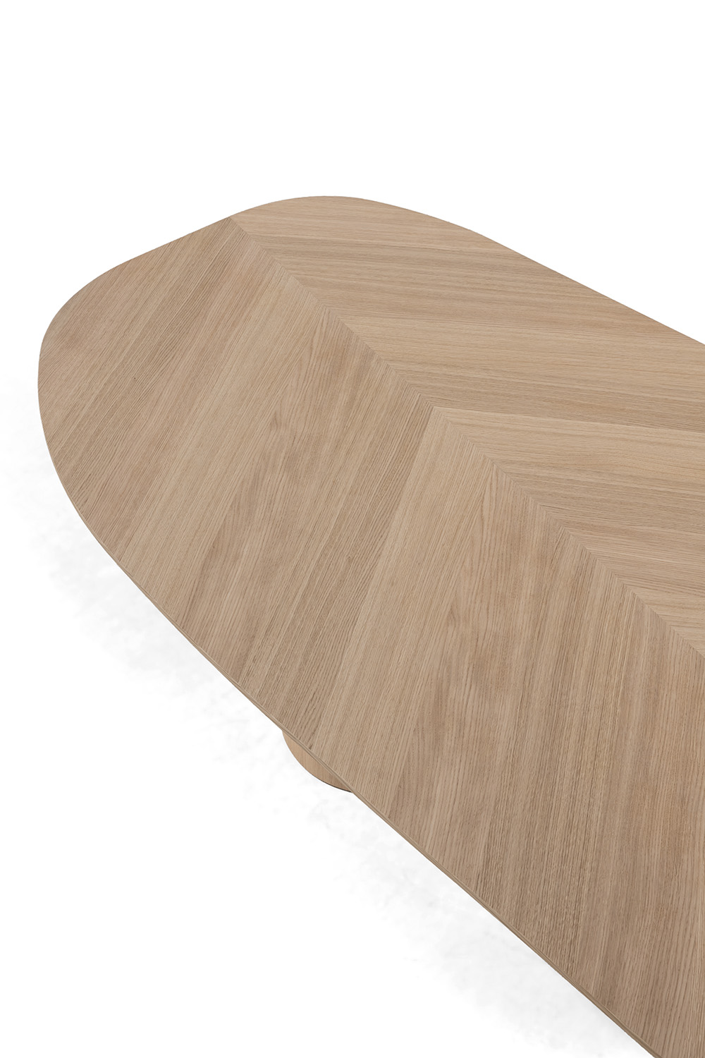 Crest Organische eettafel visgraat motief tafelblad