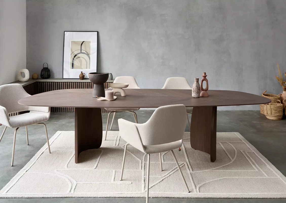 Mobitec Dolmen Organic Chevron eettafel