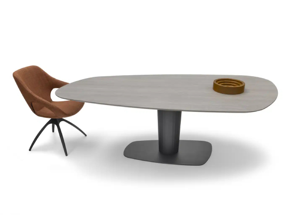 Brees New World Trapea eettafel met ronde cilinder Brees New World Trapea eettafel