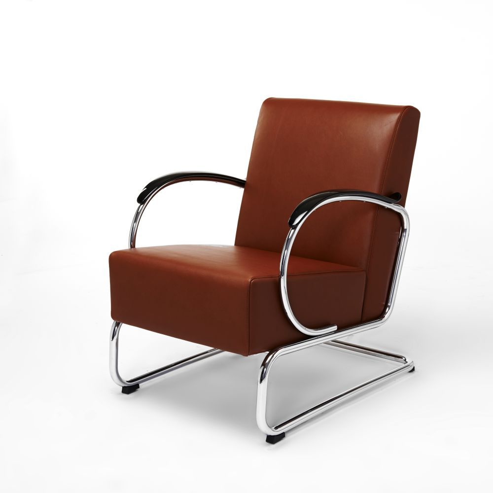 Dutch Originals Gispen 407 fauteuil bruin lederen bekleding