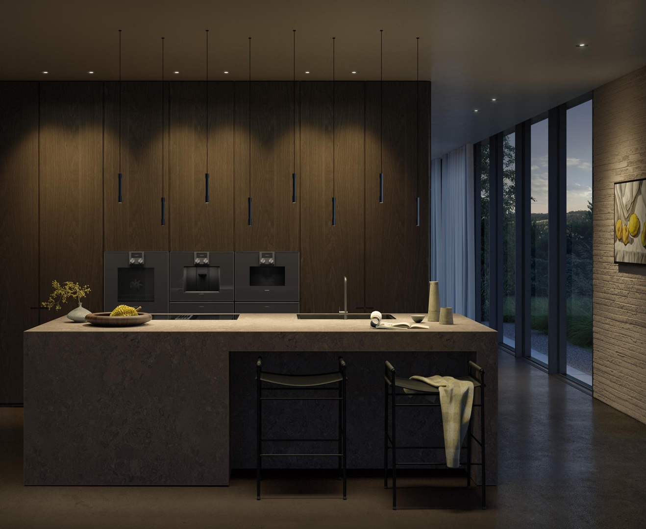 Occhio Coro hanglamp kookeiland Occhio Coro hanglamp kookeiland