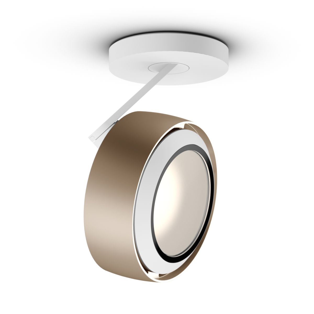 Occhio Piu R alto 3d spot mat goud met wit Occhio Piu R alto 3d spot mat goud