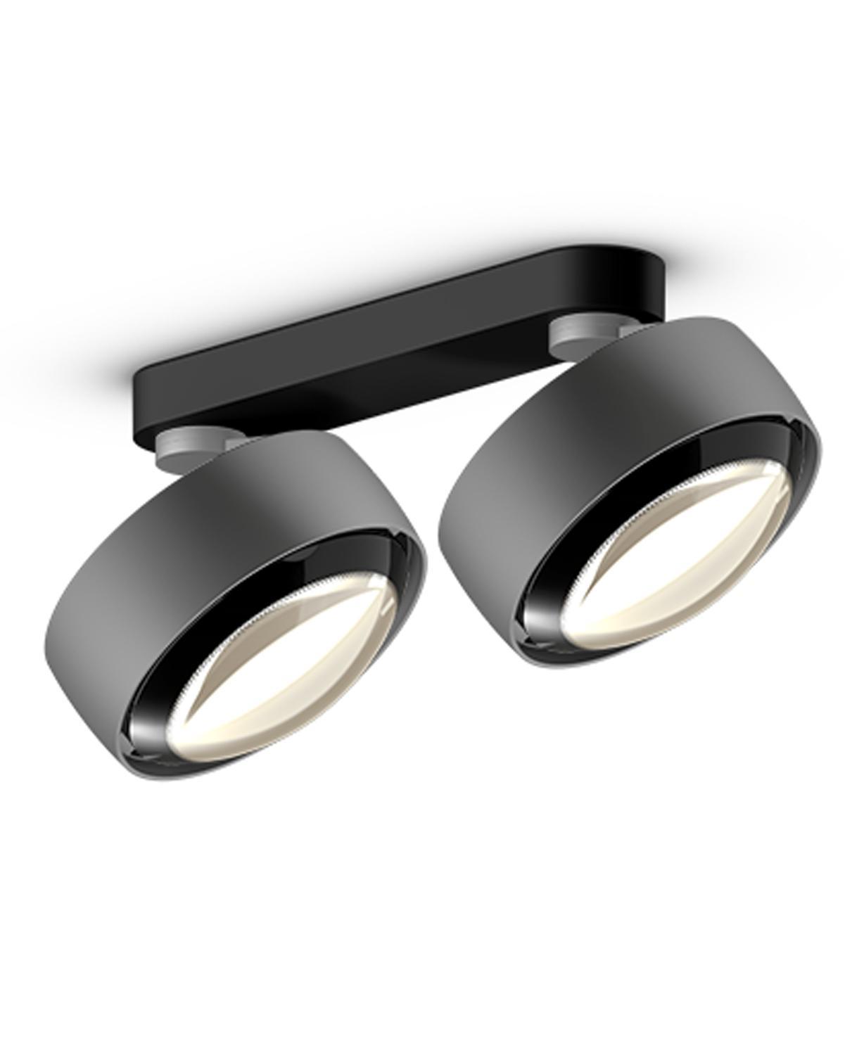 Occhio Pui Alto Doppio in de kleur chroom mat  met zwart mat Occhio Pui Alto Doppio Chroom mat - Zwart mat