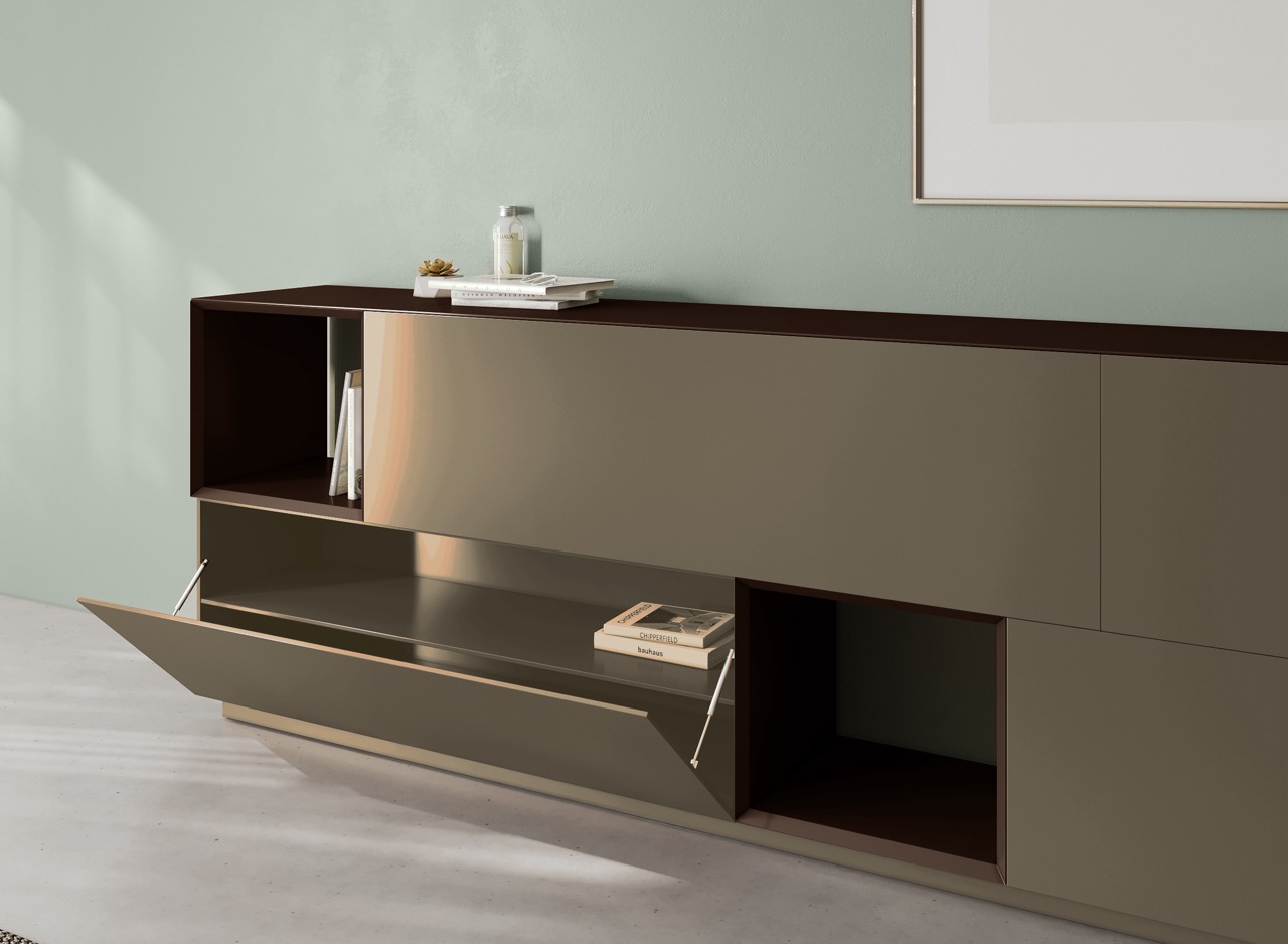 Coesel Capri 3064 dressoir met klepfronten Coesel Capri 3064 dressoir brons