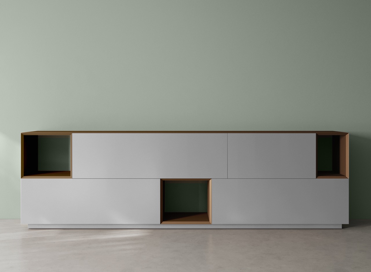 Coesel capri dressoir 3064 met drie open vakken Coesel capri dressoir 3064