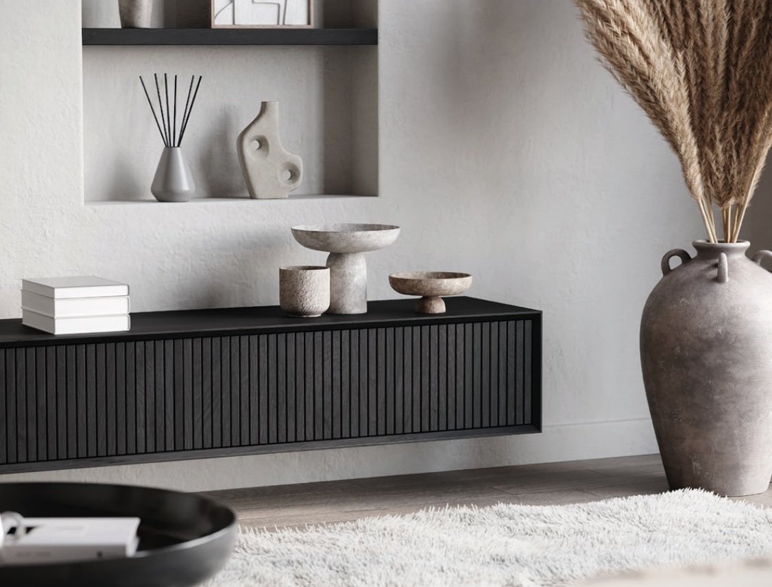 OaXLiving Elegant Stripes Free tv meubel hangend