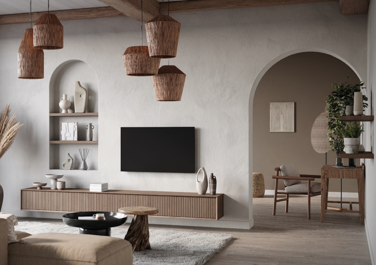 OaXLiving Elegant Stripes tv meubel zwevend