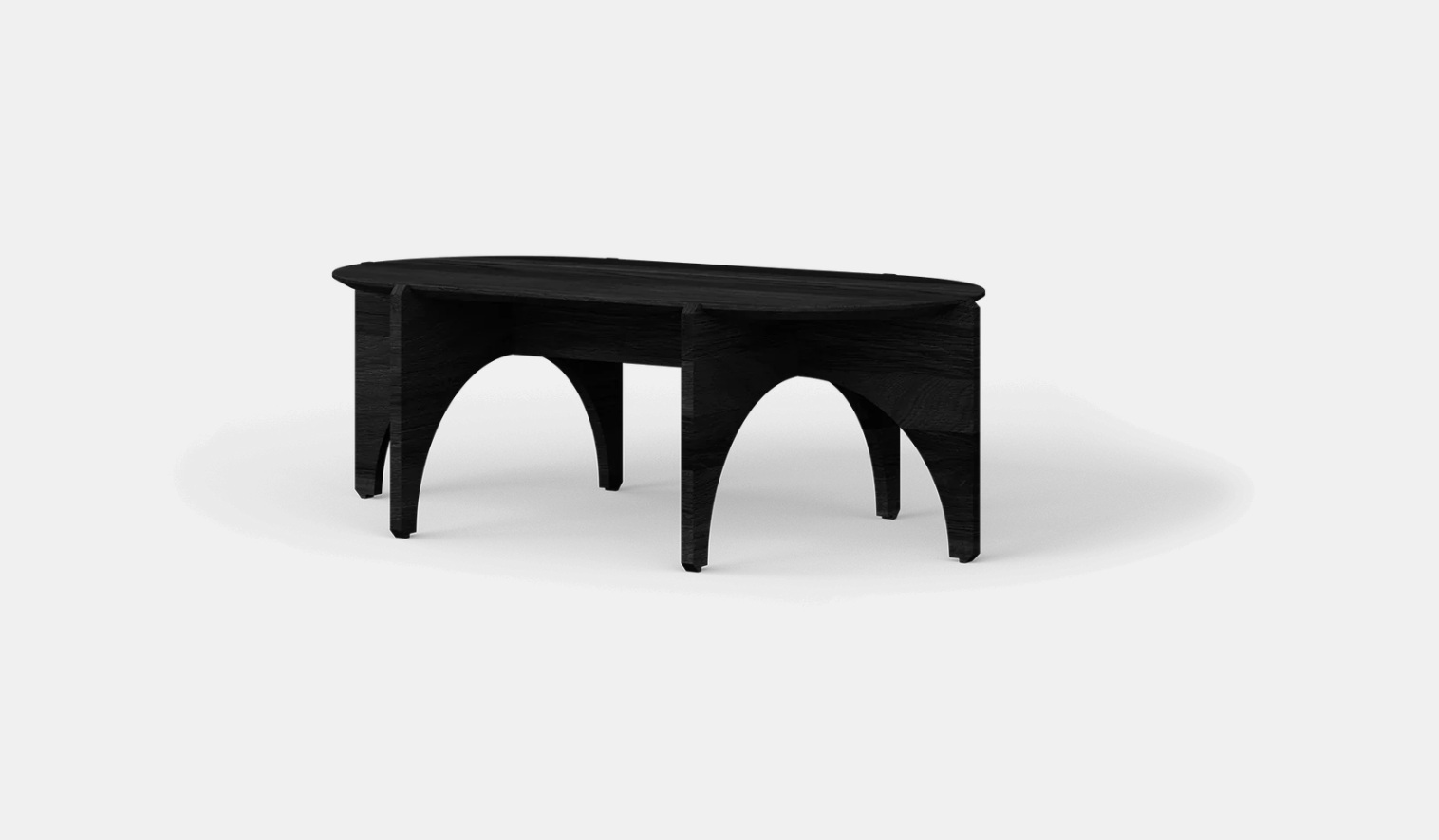 OaXLiving Oval salontafel zwart