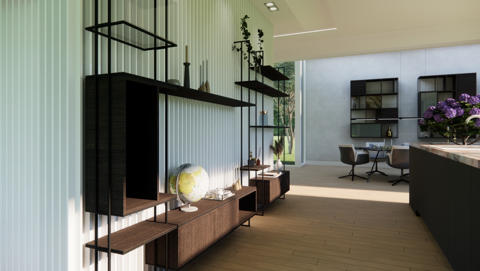 Beek Paz kast met kast elementen en open vakken Beek Paz kast