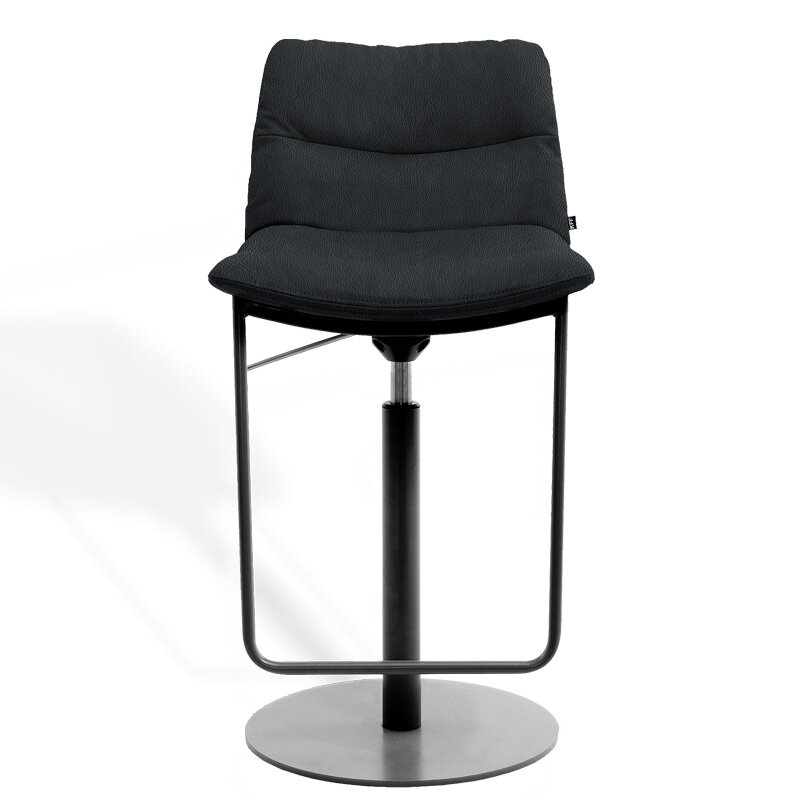 KFF Arva light barkruk laag hoogteverstelbaar met donkere bekleding KFF Arva light barkruk laag hoogteverstelbaar zwart