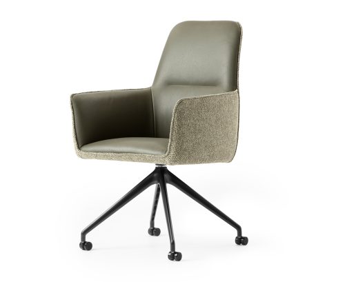 Leolux Gyon Twist eetkamerfauteuil hoog