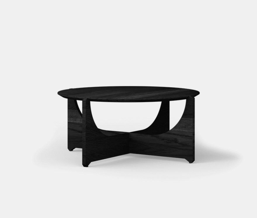 OaXLiving Oval Round salontafel zwart