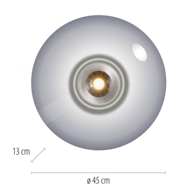 Paul Neuhaus LED plafonniere PURE Vitrum afmeting