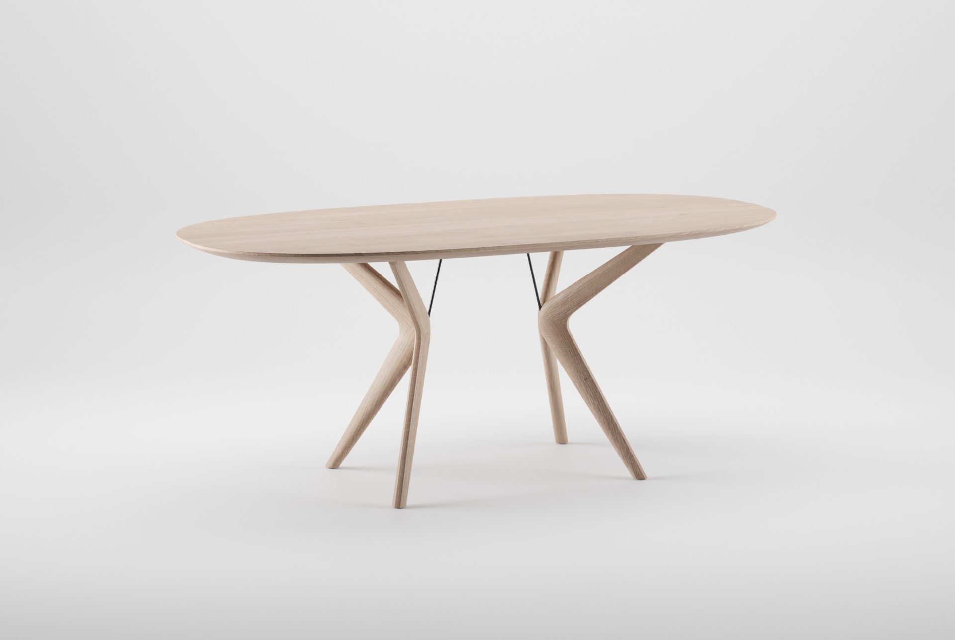 Artisan Lakri ovale eettafel licht hout | Hoogebeen Interieur 