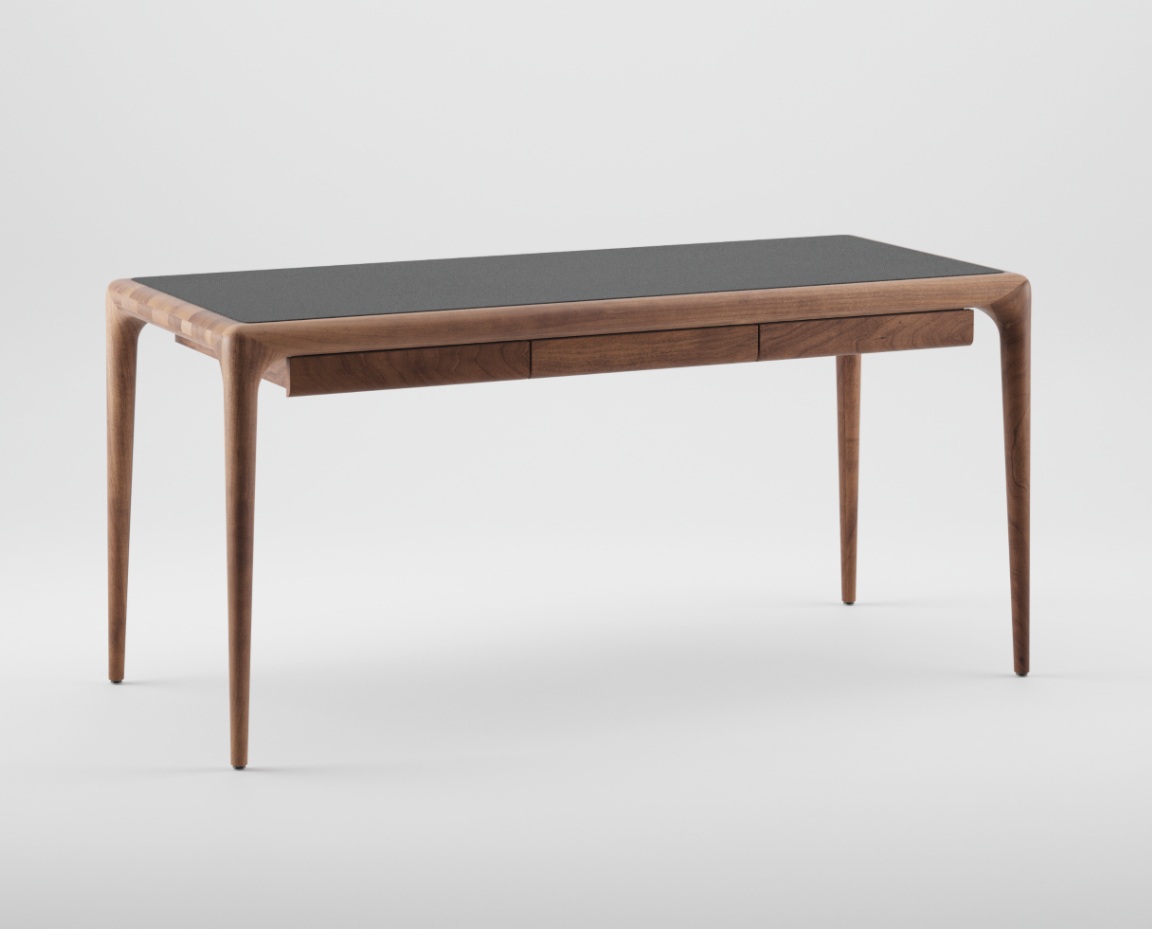 Artisan Latus leather desk noten