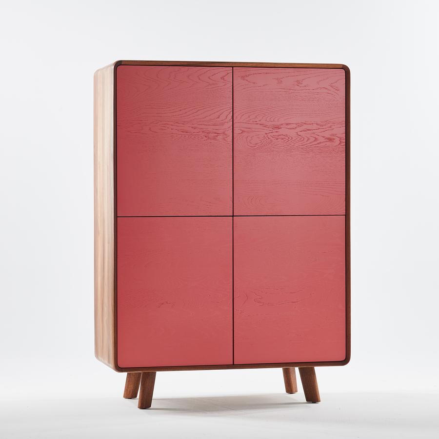 Artisan design Neva wandkast met 4 deuren in geschilderd hout