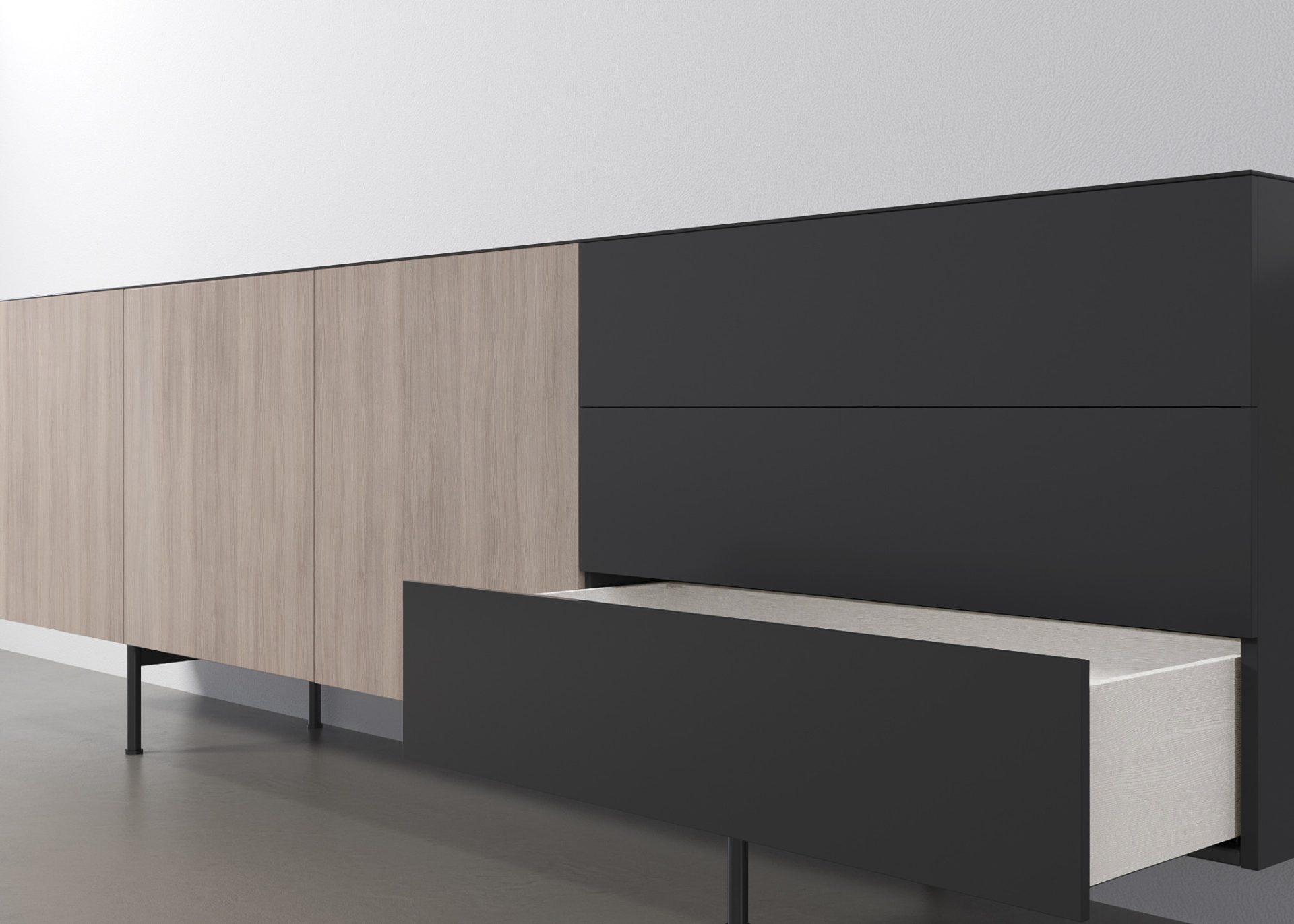 Coesel Capri Riva dressoir met 3 lades en 3 deuren Coesel Capri Riva dressoir met 3 lades