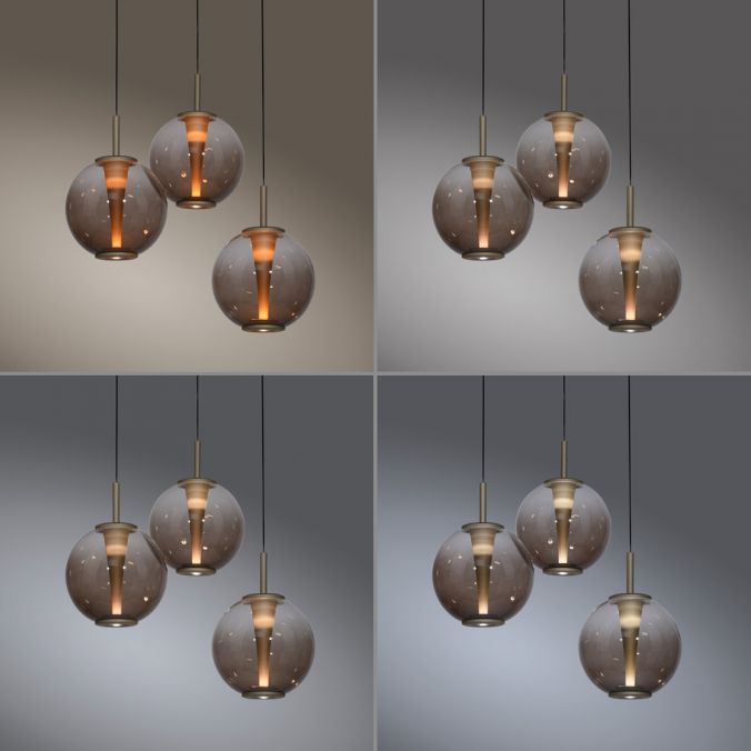Paul Neuhaus PURE E-Infinity hanglamp brandend
