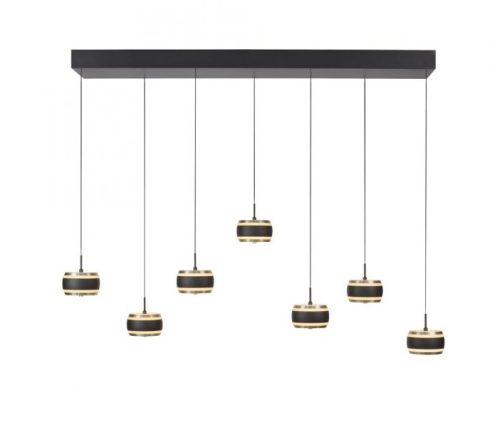 Paul Neuhaus PURE Falling Rings hanglamp large black