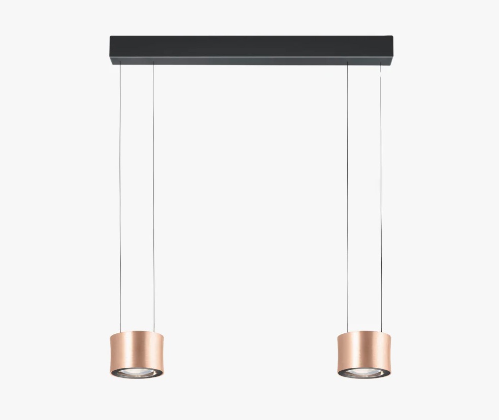 Bankamp Impulse 2-delige hanglamp roségoud