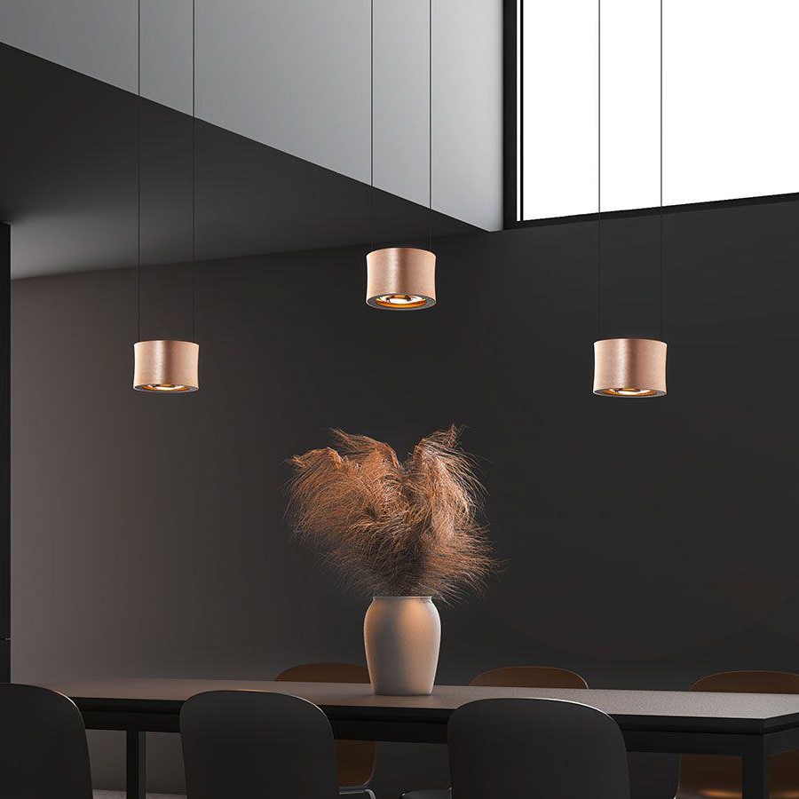 Bankamp Impulse 3-delige hanglamp rose gold