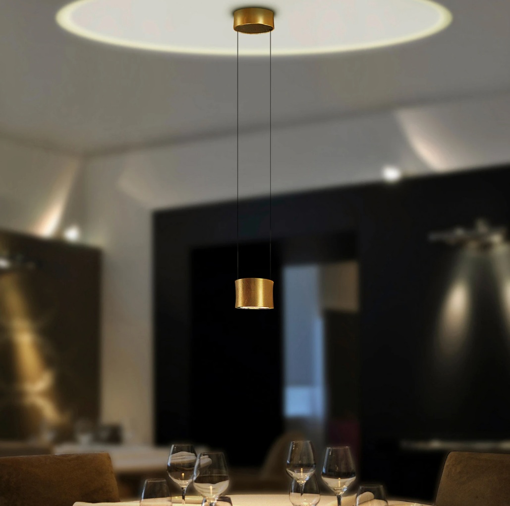 Bankamp Impulse hanglamp bladgoud