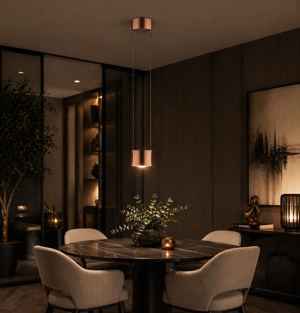 Bankamp Impulse lamp rose gold
